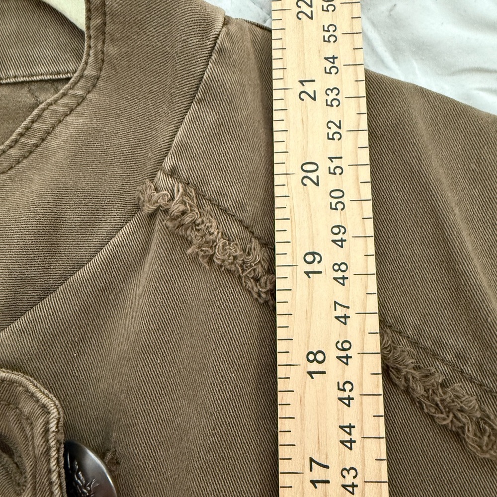 Free People Romantic Ruffles Military Jacket Olive Green Small Mint Condition - Picture 9 of 9